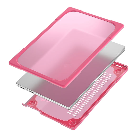 TPU + PC Two Color Laptop Protective Case For MacBook Pro 14.2 inch A2442 2021(Rose Red)
