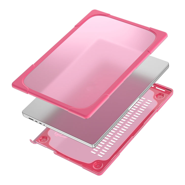 TPU + PC Two Color Laptop Protective Case For MacBook Pro 14.2 inch A2442 2021(Rose Red)