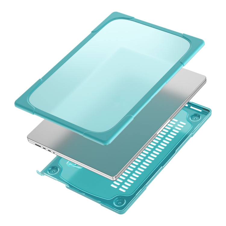 TPU + PC Two Color Laptop Protective Case For MacBook Pro 14.2 inch A2442 2021(Light Blue)