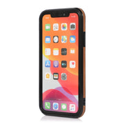 Three-fold Leather Phone Case with Card Slot & Wallet & Holder For iPhone 11(Brown)