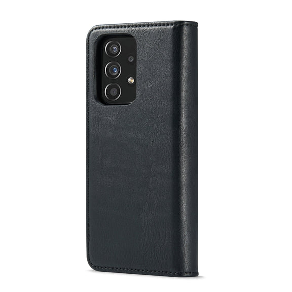 For Samsung Galaxy A53 5G DG.MING Crazy Horse Texture Detachable Magnetic Leather Phone Case(Black)