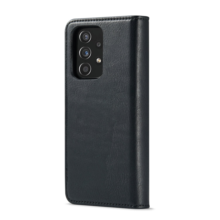For Samsung Galaxy A53 5G DG.MING Crazy Horse Texture Detachable Magnetic Leather Phone Case(Black)