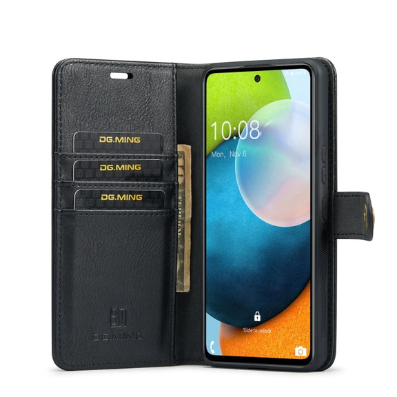 For Samsung Galaxy A53 5G DG.MING Crazy Horse Texture Detachable Magnetic Leather Phone Case(Black)