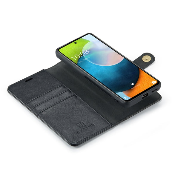 For Samsung Galaxy A53 5G DG.MING Crazy Horse Texture Detachable Magnetic Leather Phone Case(Black)