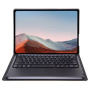 SF109 Tree Texture Bluetooth Keyboard Leather Case For Microsoft Surface Pro 4 / 5 / 6 / 7(Black + Black)