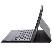 SF109 Tree Texture Bluetooth Keyboard Leather Case For Microsoft Surface Pro 4 / 5 / 6 / 7(Black + Black)