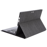 SF109 Tree Texture Bluetooth Keyboard Leather Case For Microsoft Surface Pro 4 / 5 / 6 / 7(Black + Black)