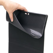 SF109 Tree Texture Bluetooth Keyboard Leather Case For Microsoft Surface Pro 4 / 5 / 6 / 7(Black + Black)