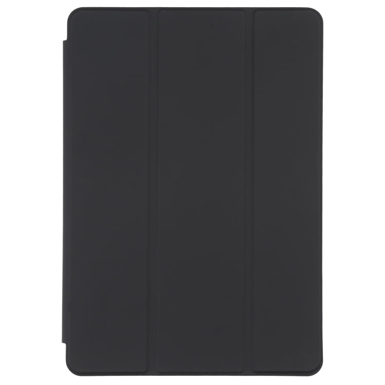 For Xiaomi Mi Pad 5 Pen Slot Transparent Back Cover Leather Tablet Case(Black)