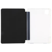 For Xiaomi Mi Pad 5 Pen Slot Transparent Back Cover Leather Tablet Case(Black)
