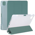 For Xiaomi Mi Pad 5 Pen Slot Transparent Back Cover Leather Tablet Case(Green) - More Tablet Cases by PMC TechLife | Online Shopping South Africa | PMC TechLife