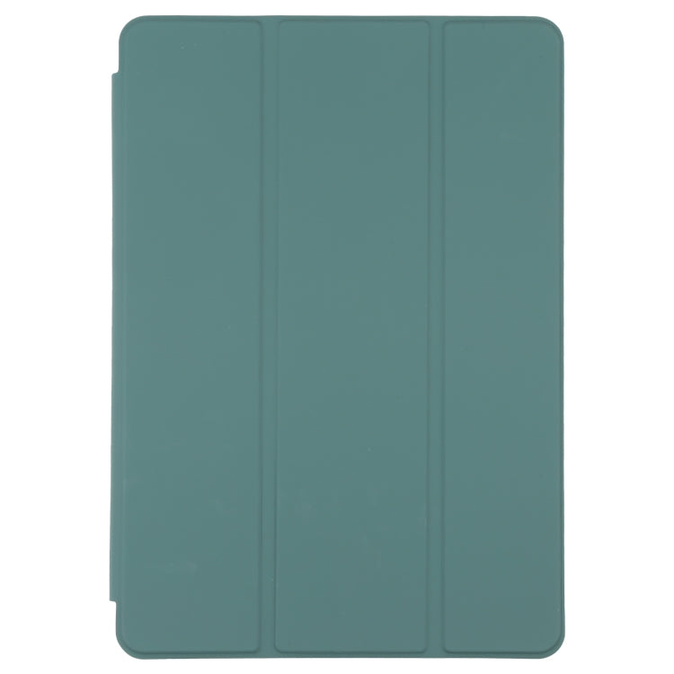 For Xiaomi Mi Pad 5 Pen Slot Transparent Back Cover Leather Tablet Case(Green)