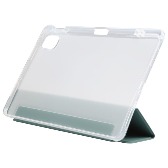 For Xiaomi Mi Pad 5 Pen Slot Transparent Back Cover Leather Tablet Case(Green)