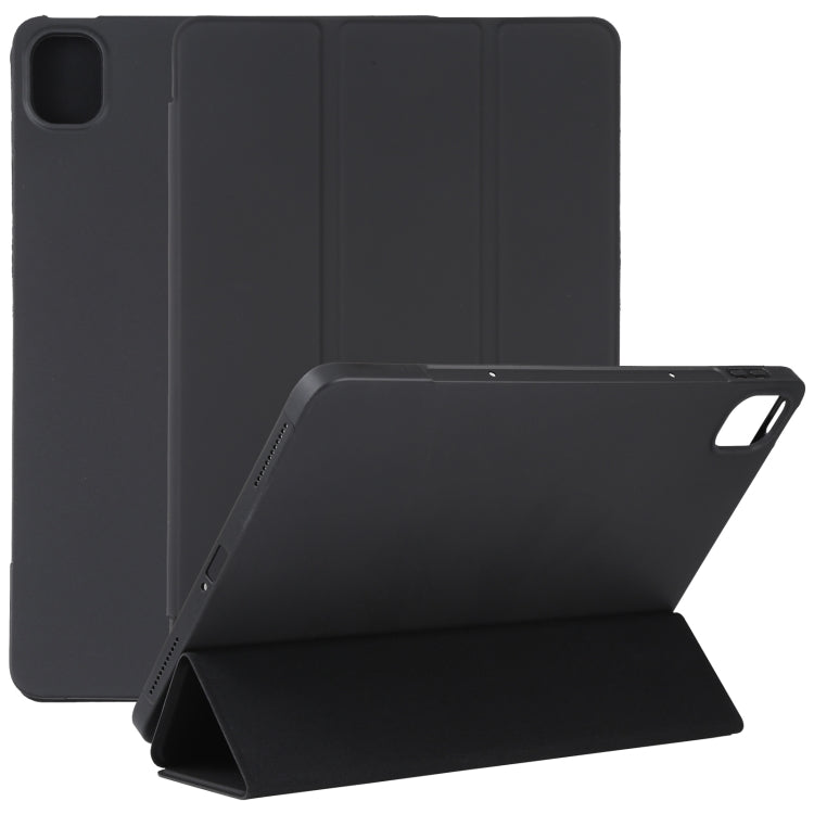 For Xiaomi Mi Pad 5 TPU Three-fold Leather Tablet Case(Black) - More Tablet Cases by PMC TechLife | Online Shopping South Africa | PMC TechLife | Buy Now Pay Later Mobicred