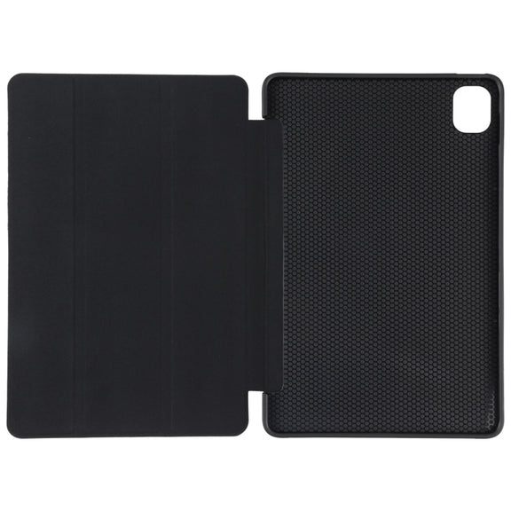 For Xiaomi Mi Pad 5 TPU Three-fold Leather Tablet Case(Black)