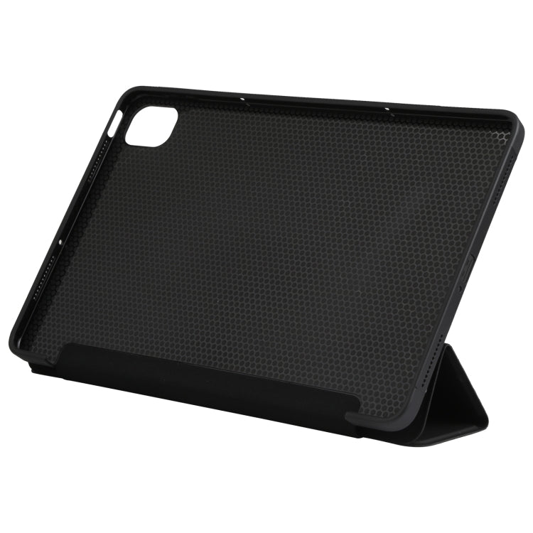 For Xiaomi Mi Pad 5 TPU Three-fold Leather Tablet Case(Black)
