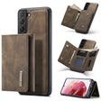 For Samsung Galaxy S22 5G DG.MING M1 Series 3-Fold Multi Card Wallet Phone Case(Coffee) - Galaxy S22 5G Cases by DG.MING | Online Shopping South Africa | PMC TechLife | Buy Now Pay Later Mobicred
