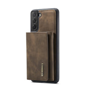 For Samsung Galaxy S22 5G DG.MING M1 Series 3-Fold Multi Card Wallet Phone Case(Coffee)