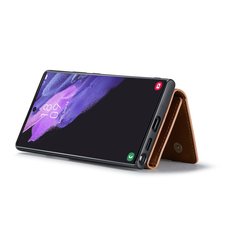 For Samsung Galaxy S22 Ultra 5G DG.MING M1 Series 3-Fold Multi Card Wallet Phone Case(Brown) - Galaxy S22 Ultra 5G Cases by DG.MING | Online Shopping South Africa | PMC TechLife | Buy Now Pay Later Mobicred