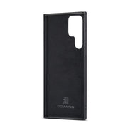 For Samsung Galaxy S22 Ultra 5G DG.MING M1 Series 3-Fold Multi Card Wallet Phone Case(Coffee)