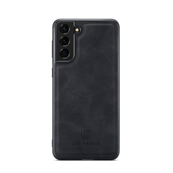 For Samsung Galaxy S22 5G DG.MING M2 Series 3-Fold Multi Card Bag Back Cover Phone Case(Black)