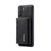 For Samsung Galaxy S22 5G DG.MING M2 Series 3-Fold Multi Card Bag Back Cover Phone Case(Black)