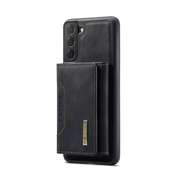 For Samsung Galaxy S22 5G DG.MING M2 Series 3-Fold Multi Card Bag Back Cover Phone Case(Black)
