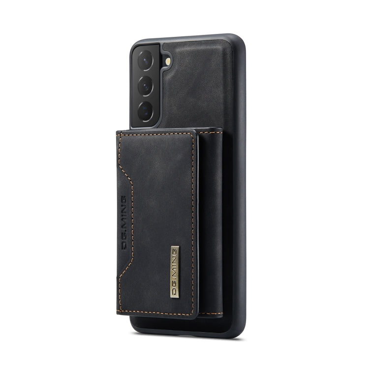 For Samsung Galaxy S22 5G DG.MING M2 Series 3-Fold Multi Card Bag Back Cover Phone Case(Black)