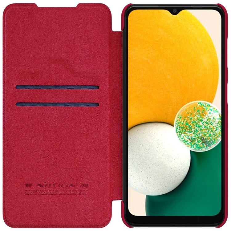 For Samsung Galaxy A13 5G NILLKIN QIN Series Crazy Horse Texture Leather Phone Case(Red) - Galaxy Phone Cases by NILLKIN | Online Shopping South Africa | PMC TechLife
