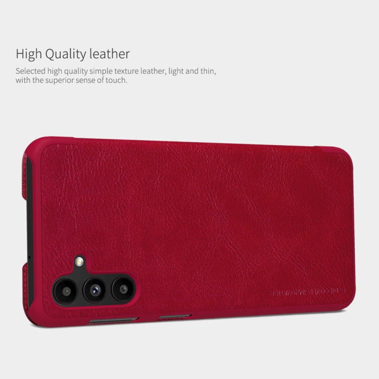 For Samsung Galaxy A13 5G NILLKIN QIN Series Crazy Horse Texture Leather Phone Case(Red) - Galaxy Phone Cases by NILLKIN | Online Shopping South Africa | PMC TechLife