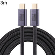 20Gbps USB 4 USB-C / Type-C Male to USB-C / Type-C Male Braided Data Cable, Cable Length:3m(Black) - Cable & Adapters by PMC TechLife | Online Shopping South Africa | PMC TechLife | Buy Now Pay Later Mobicred