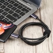 20Gbps USB 4 USB-C / Type-C Male to USB-C / Type-C Male Braided Data Cable, Cable Length:3m(Black)