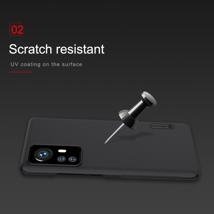 For Xiaomi 12 / 12X NILLKIN Frosted PC Phone Case(Black)
