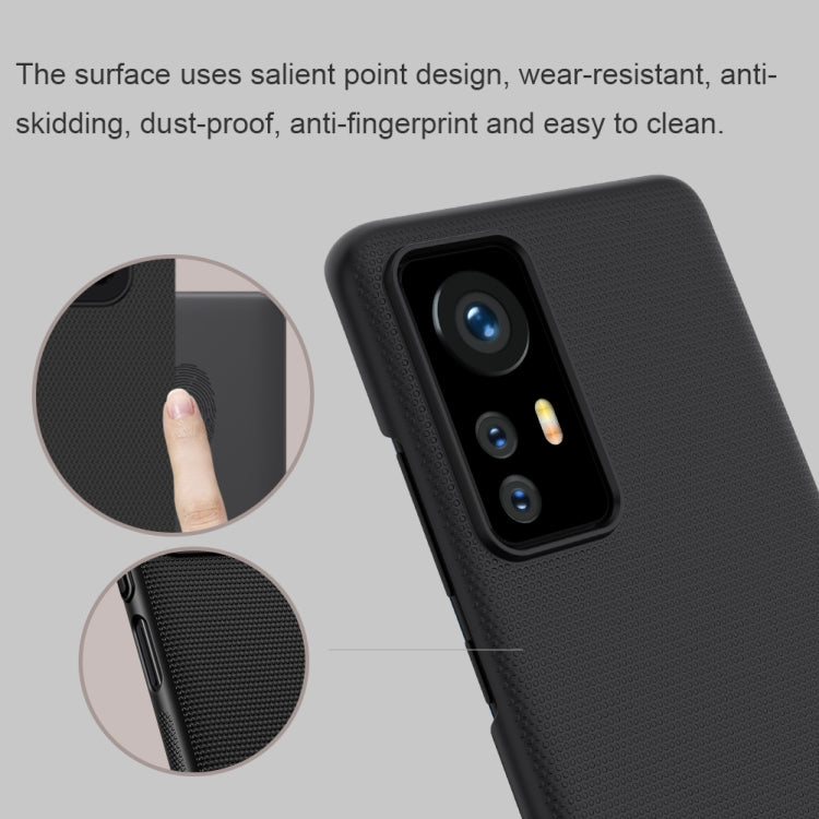 For Xiaomi 12 / 12X NILLKIN Frosted PC Phone Case(Black)