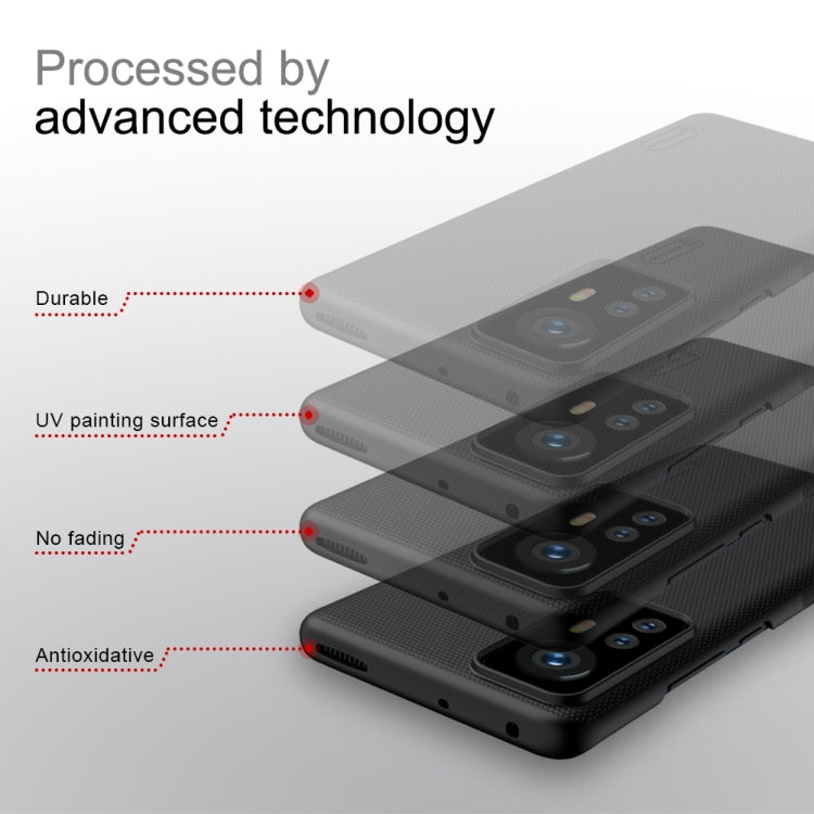 For Xiaomi 12 / 12X NILLKIN Frosted PC Phone Case(Black)