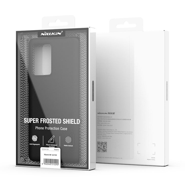For Xiaomi 12 / 12X NILLKIN Frosted PC Phone Case(Black)