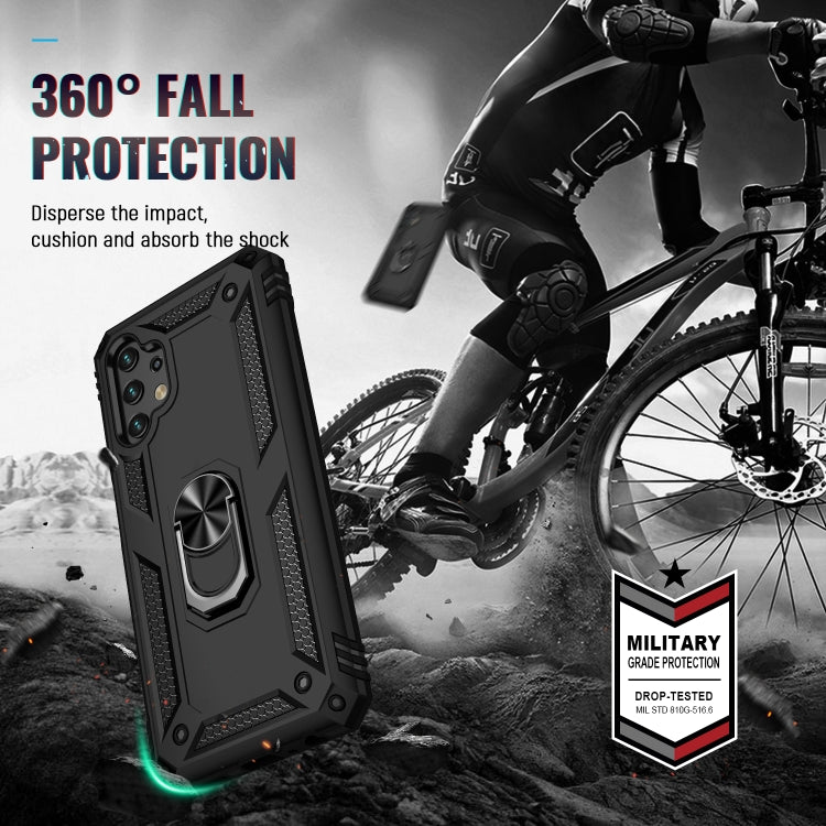 For Samsung Galaxy A13 4G Shockproof TPU + PC Phone Case with Holder(Black) - free shipping - PMC TechLife - Order now!