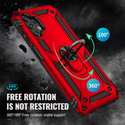 For Samsung Galaxy A13 4G Shockproof TPU + PC Phone Case with Holder(Red)