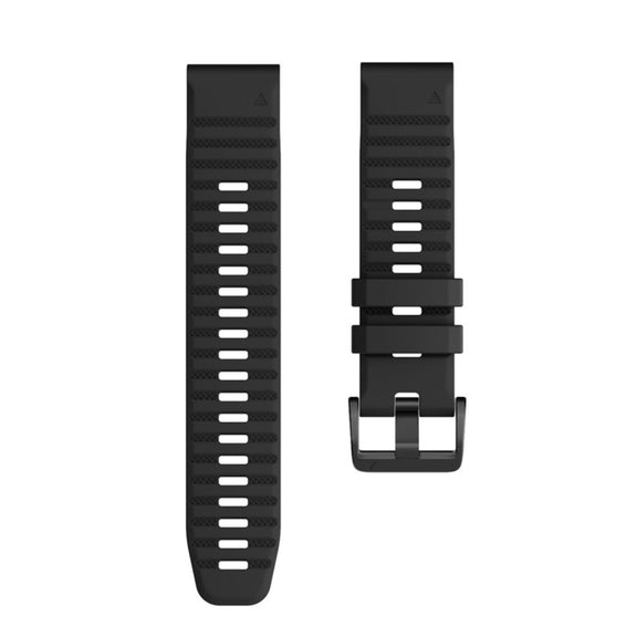 Compatible with Garmin Fenix 7X Silicone Watch Band(Black)