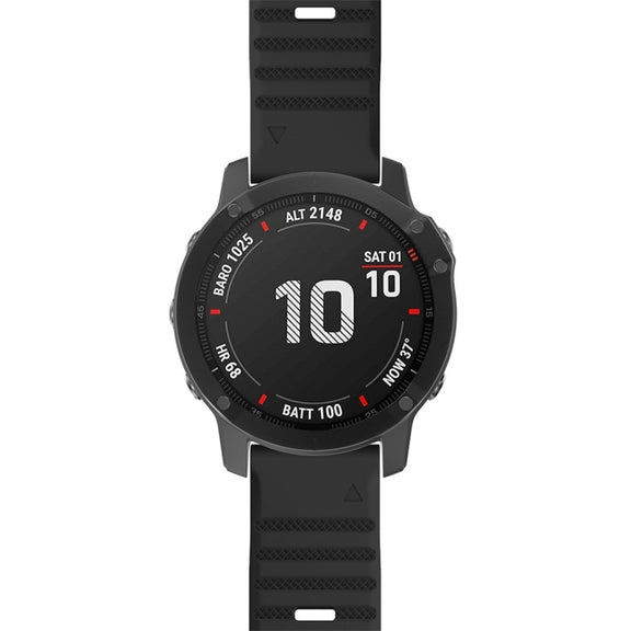 Compatible with Garmin Fenix 7X Silicone Watch Band(Black)