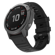 Compatible with Garmin Fenix 7X Silicone Watch Band(Black)