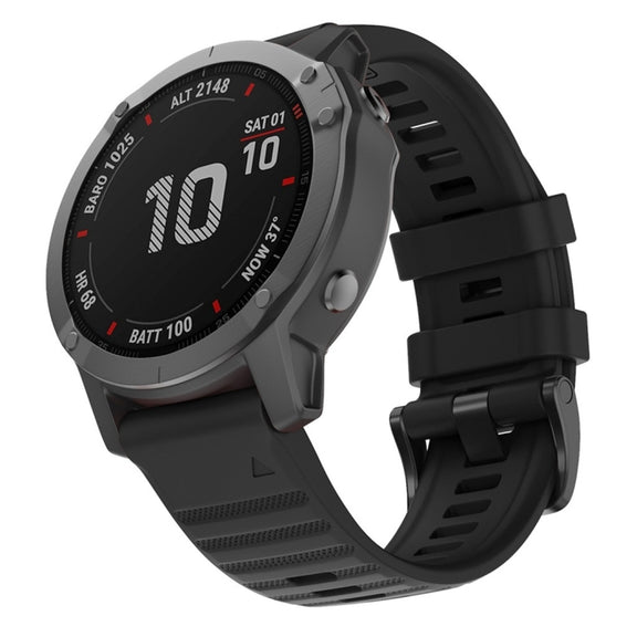 Compatible with Garmin Fenix 7X Silicone Watch Band(Black)