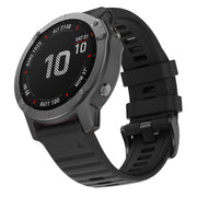 Compatible with Garmin Fenix 7X Silicone Watch Band(Black)