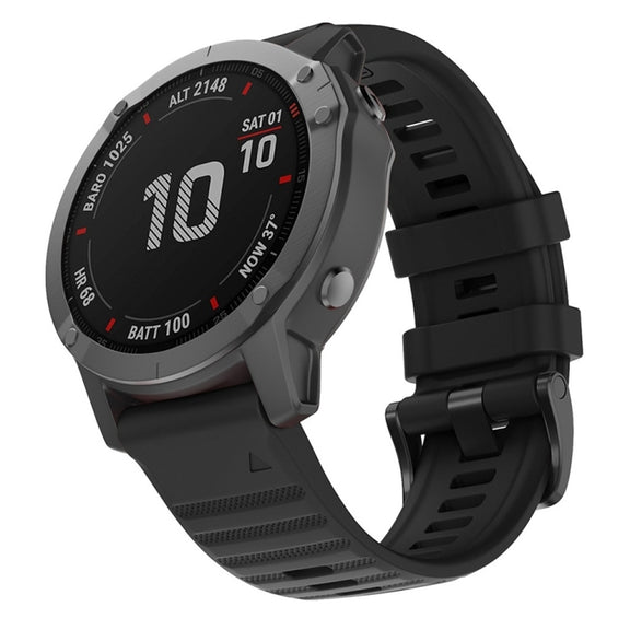 Compatible with Garmin Fenix 7X Silicone Watch Band(Black)
