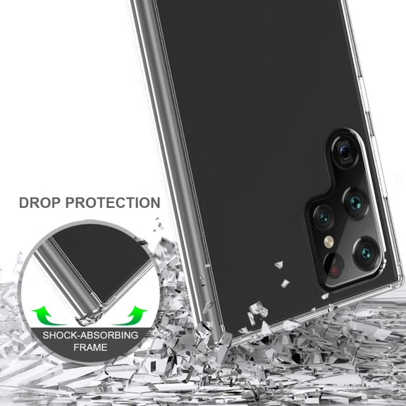 For Samsung Galaxy S22 Ultra 5G Shockproof Scratchproof TPU + Acrylic Phone Case(Black)