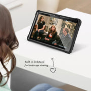 For Samsung Galaxy Tab A8 10.5 2021 Silicone + PC Shockproof Protective Tablet Case with Holder(Black)