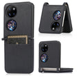 For Huawei P50 Pocket Lambskin Texture Card Folding Phone Case(Black) - Huawei Cases by PMC TechLife | Online Shopping South Africa | PMC TechLife | Buy Now Pay Later Mobicred