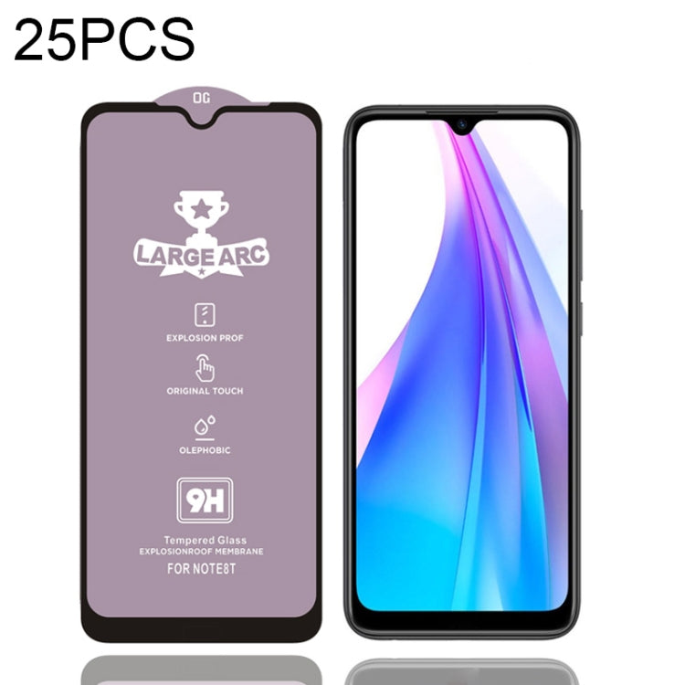 25 PCS 9H HD Large Arc High Alumina Full Screen Tempered Glass Film for Xiaomi Redmi Note 8T -  by PMC TechLife | Online Shopping South Africa | PMC TechLife