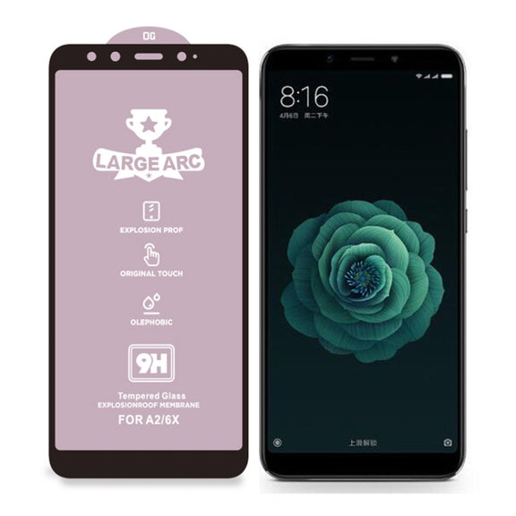 25 PCS 9H HD Large Arc High Alumina Full Screen Tempered Glass Film for Xiaomi Mi 6X