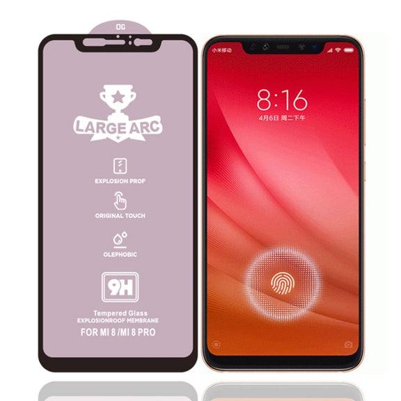 25 PCS 9H HD Large Arc High Alumina Full Screen Tempered Glass Film for Xiaomi Mi 8 Pro